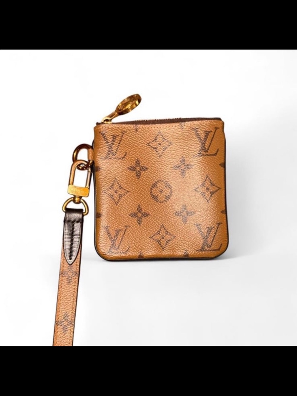 Authentic Louis Vuitton Reverse Monogram Giant Trio Square Pouch Wristlet